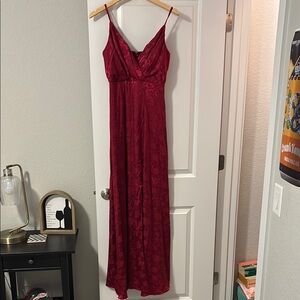Lulu's Deep Red Maxi Dress